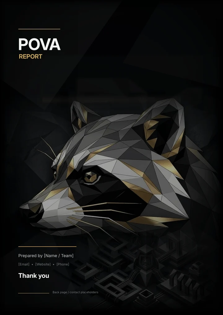 POVA report back cover preview
