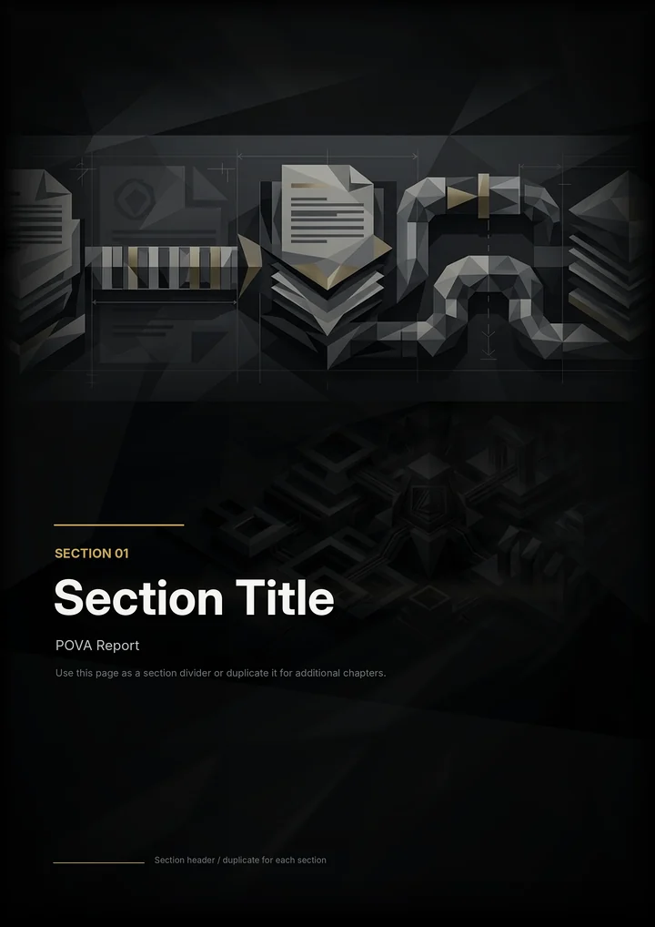 POVA report section divider preview